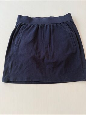 Talbots Navy Mini Skirt with Elastic Waistband